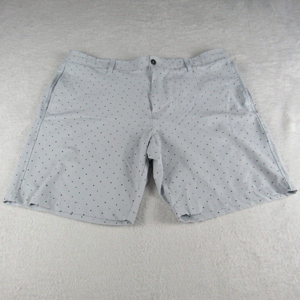 Under Armour UA Printed Golf Shorts Mens Size 40 Gray Geometric Print